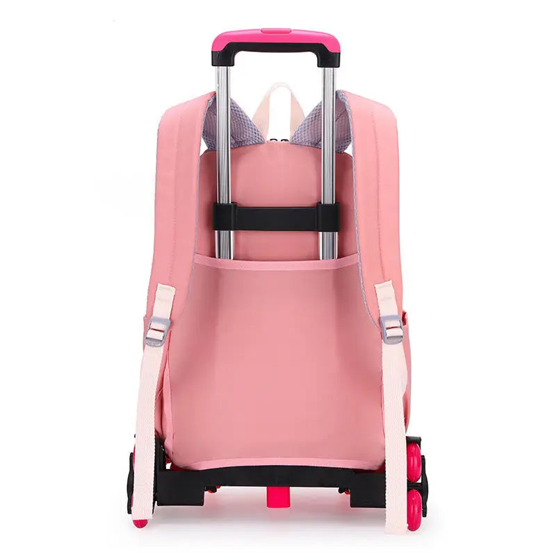 Mochila Escolar com Rodinhas para Meninas - Impermeável e Estilosa
