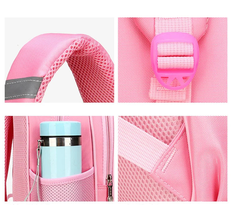 Mochilas escolares para crianças, Rolling Bagagem Bag, Trolley School Backpack, Child Book Bag, Kids Schoolbag, Girls, 2 6 Wheels