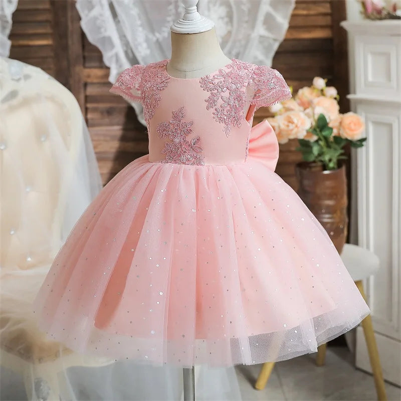 Vestido Princesa com Laço e Tule