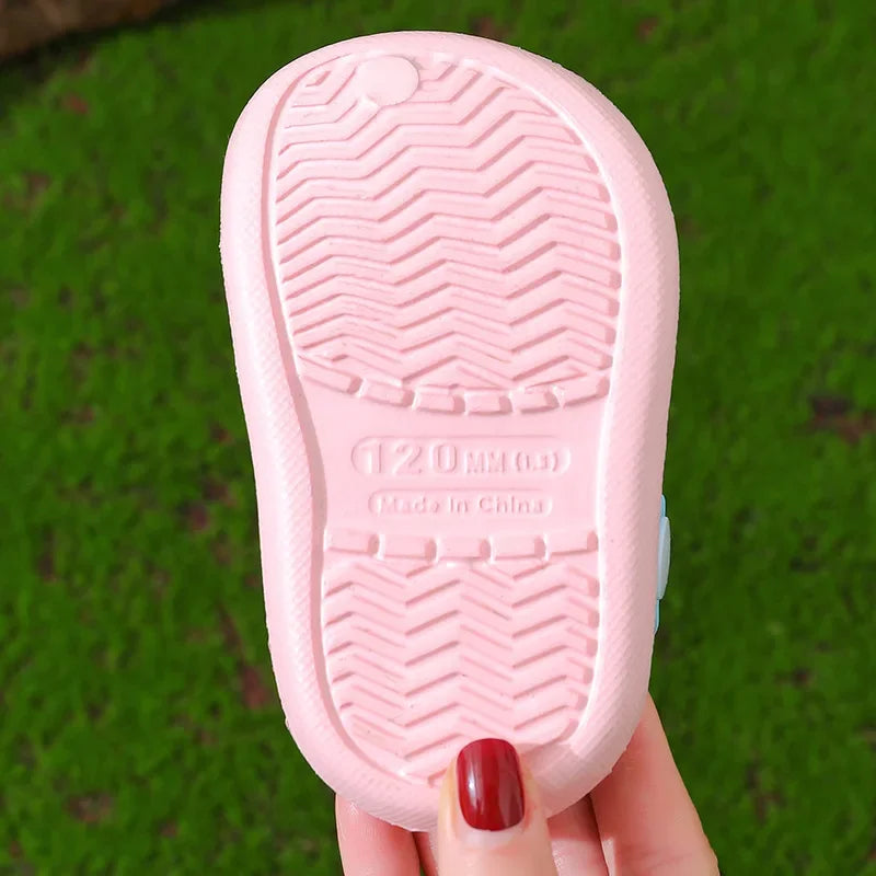Chinelos bonitos dos desenhos animados para crianças, Respirável e antiderrapante, EVA Soft Bottom, Sapatos para meninos e meninas