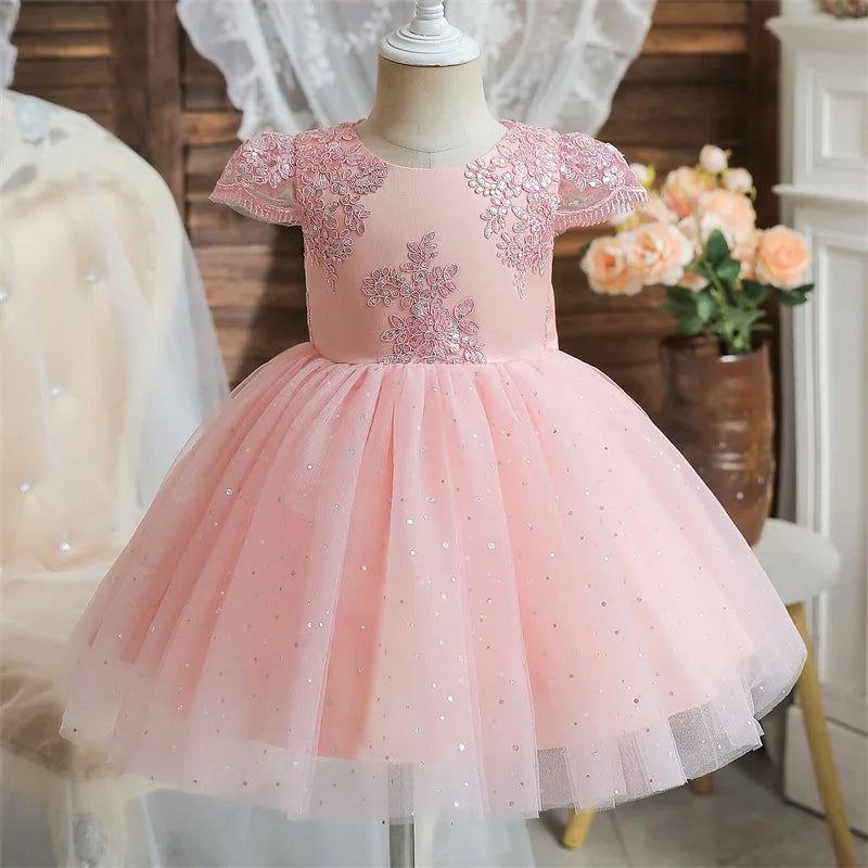 Vestido Princesa com Laço e Tule