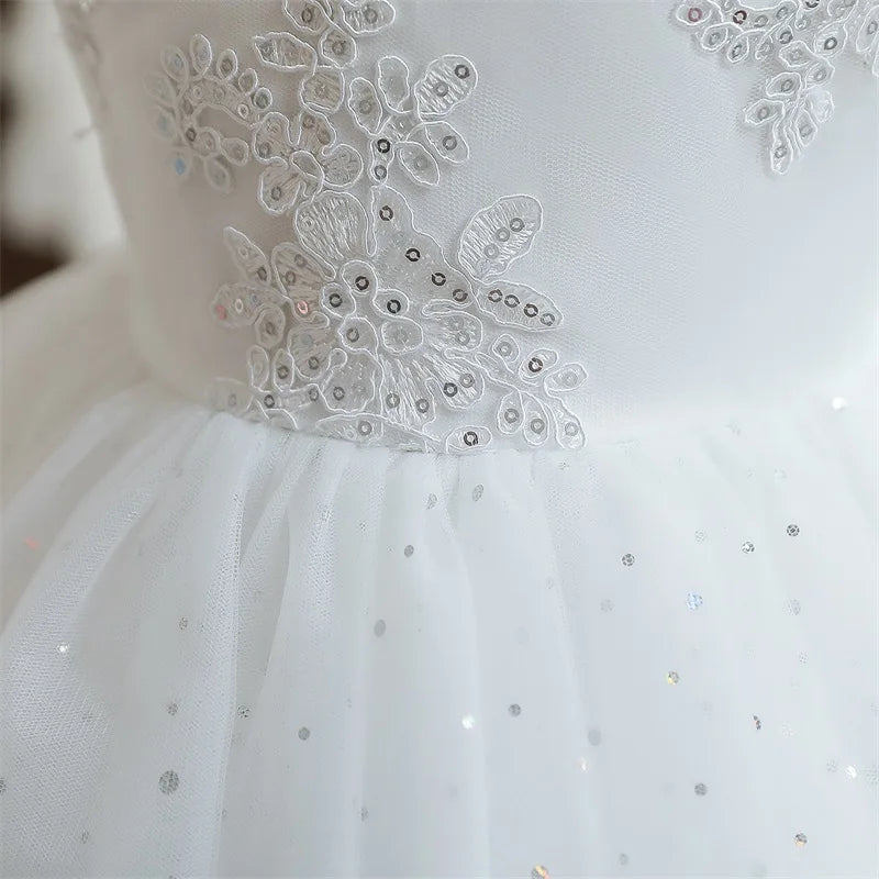 Vestido Princesa com Laço e Tule