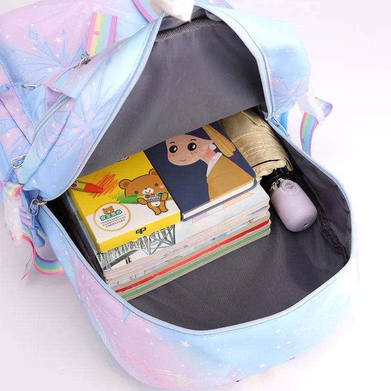 Mochila Escolar Kawaii Impermeável Lilo e Stitch
