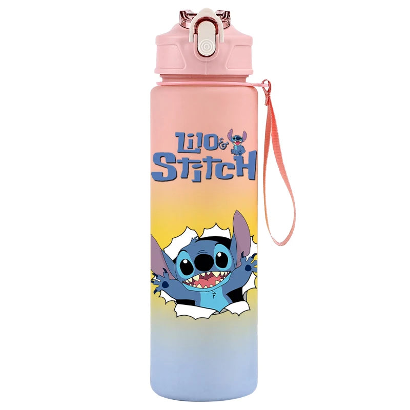 750ml disney lilo ponto garrafa de água grande capacidade beber portátil dos desenhos animados anime esporte ao ar livre copo água crianças presentes do miúdo