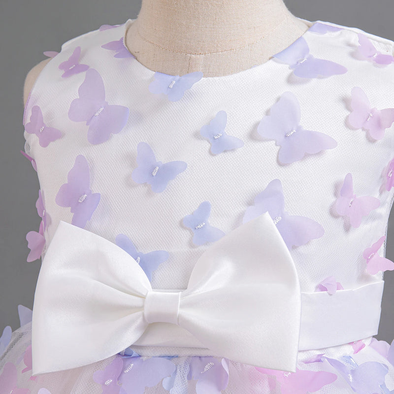 Vestido de Princesa com Borboletas 3D
