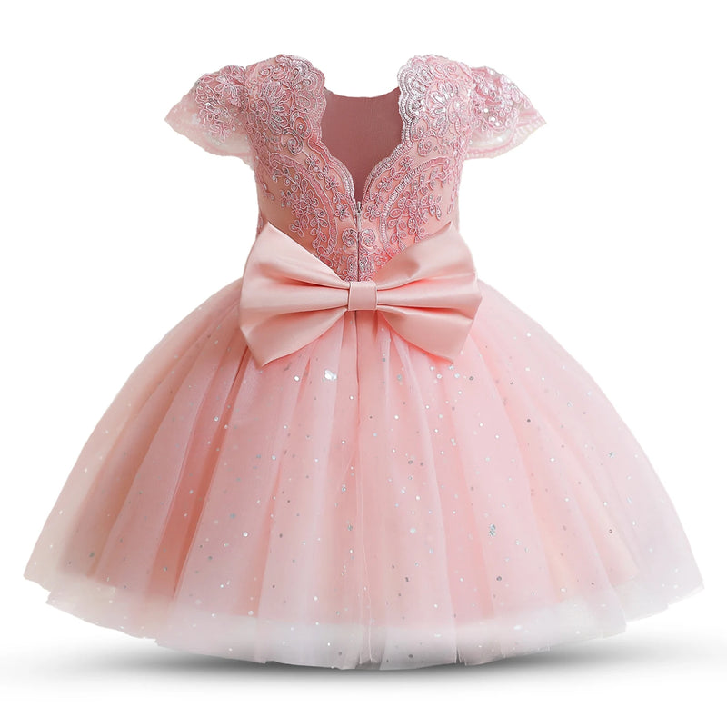 Vestido Princesa com Laço e Tule