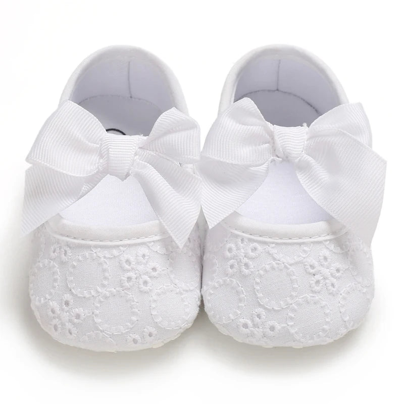 Baby Girl Sapatos de caminhada, sapatos de criança, fundo macio, anti queda, princesa, recém-nascido, 0-18 meses