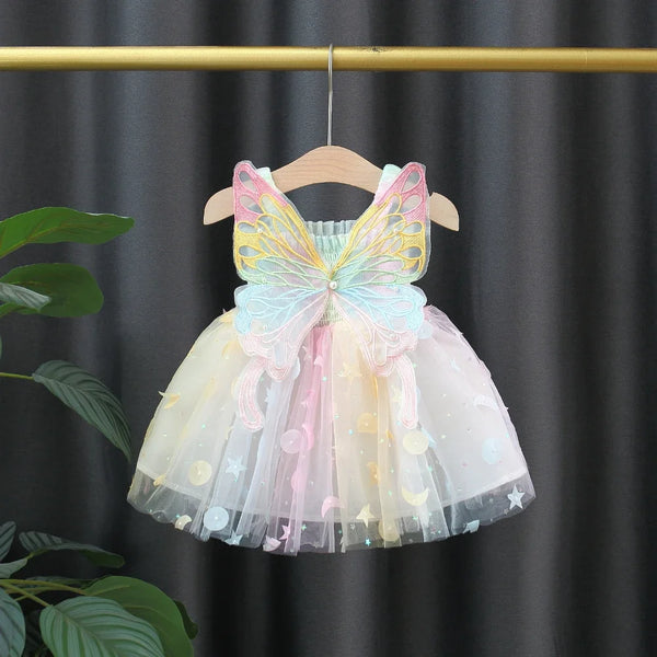 Vestido Tule com Borboletas