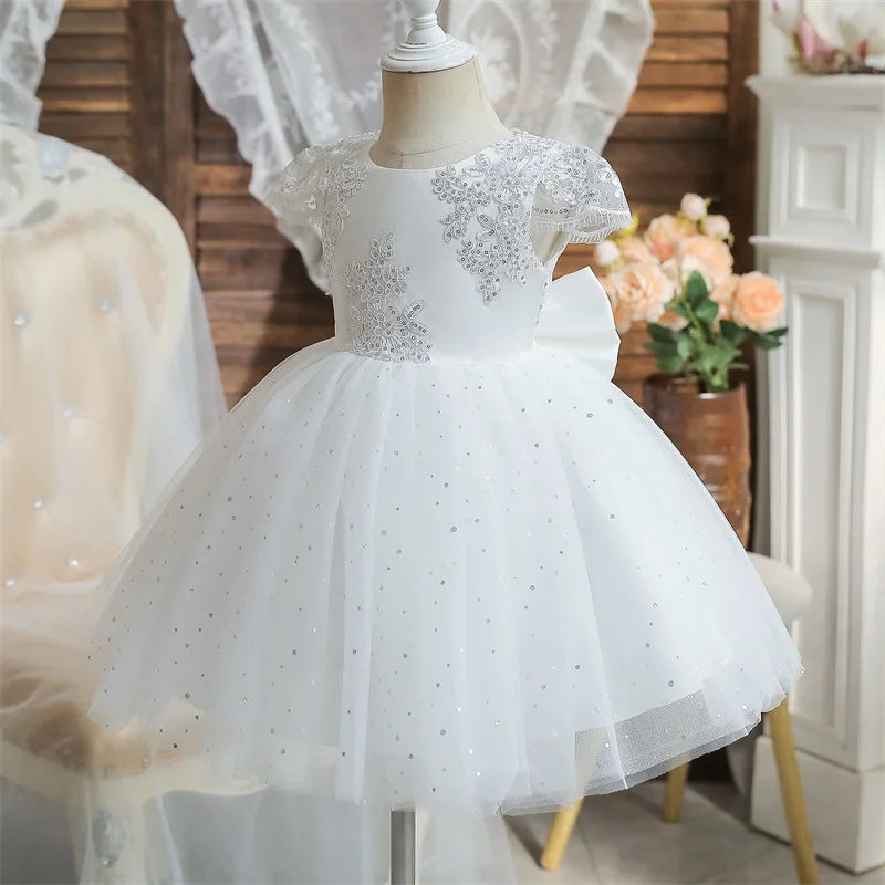 Vestido Princesa com Laço e Tule