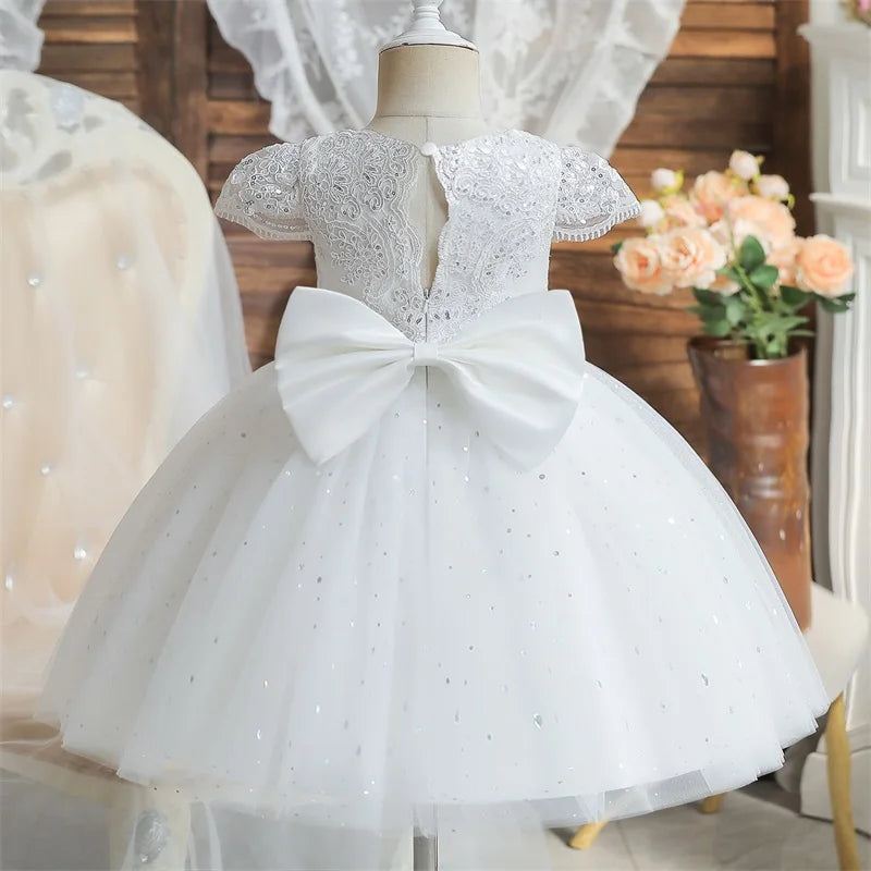 Vestido Princesa com Laço e Tule