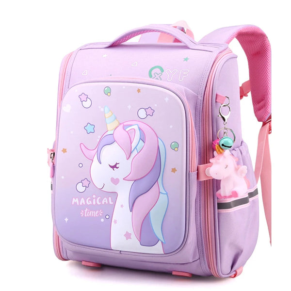 Nova menina sacos de escola criança rosa unicórnio impressão mochilas estudante do jardim de infância bonito meninas crianças mochila à prova dwaterproof água criança