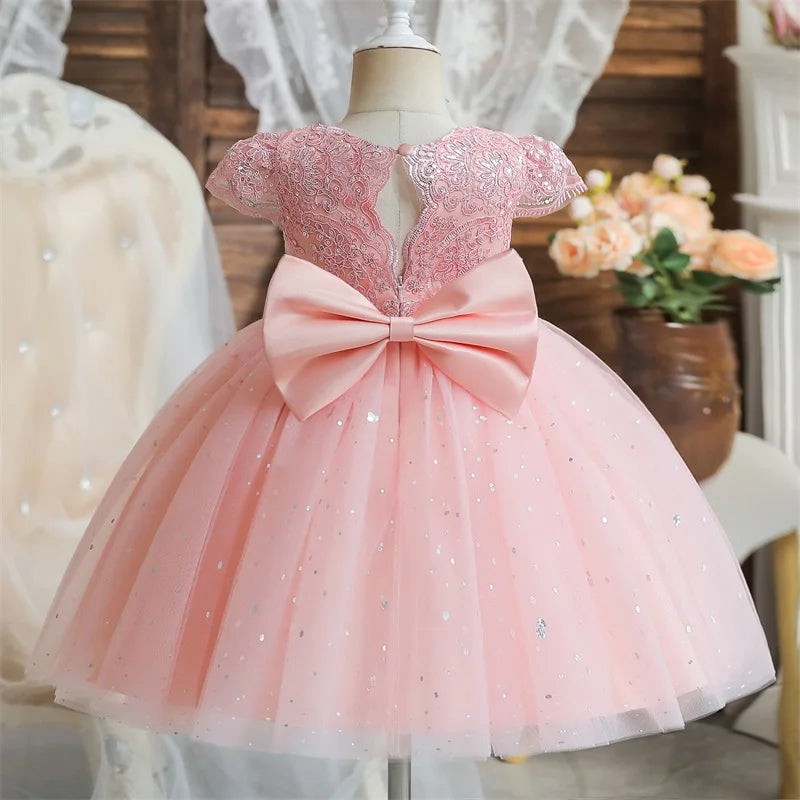 Vestido Princesa com Laço e Tule