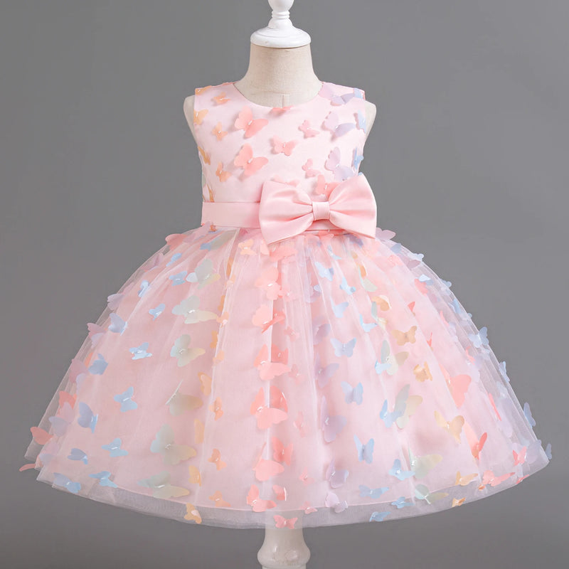 Vestido de Princesa com Borboletas 3D