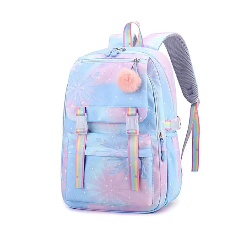 Mochila Escolar Kawaii Impermeável Lilo e Stitch